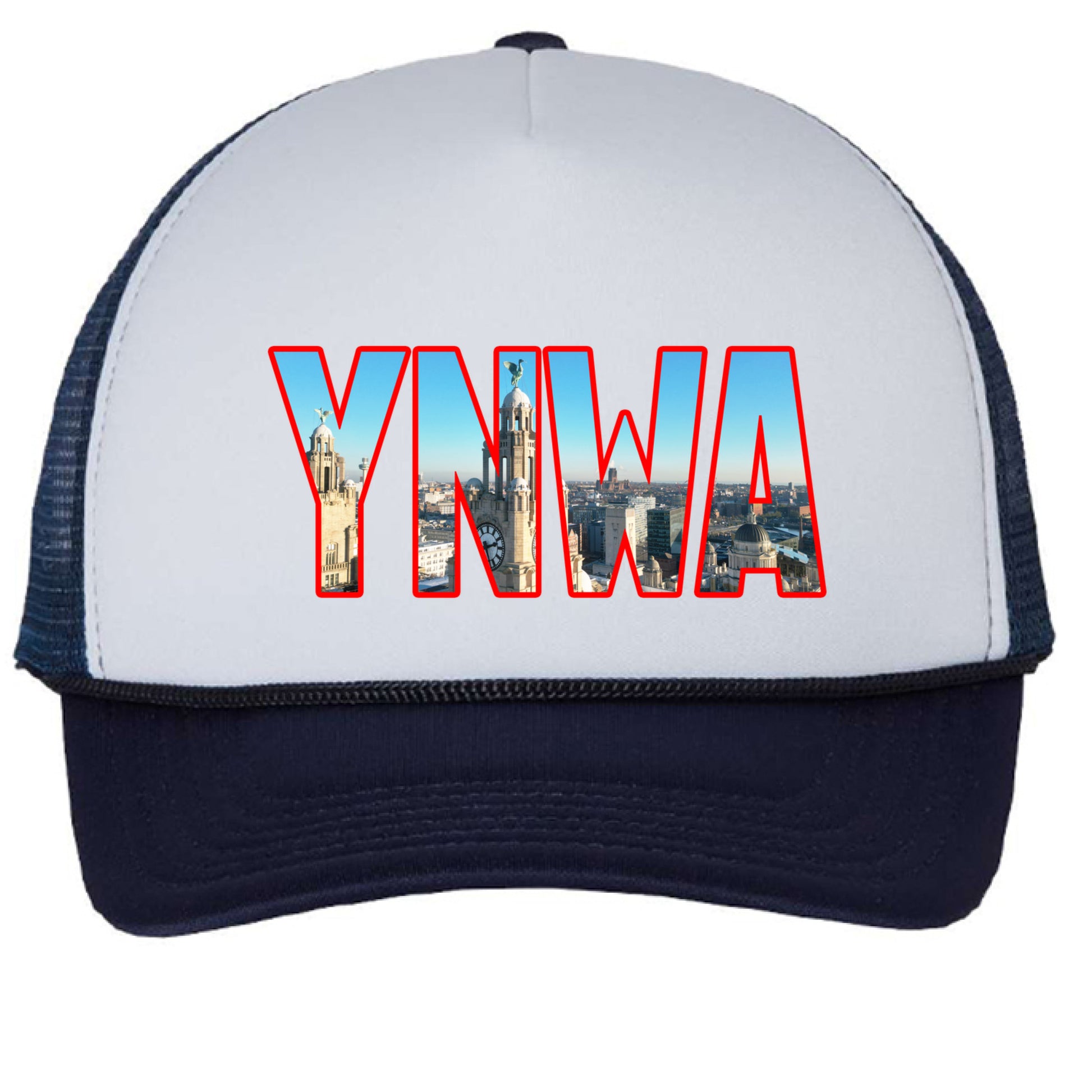 White/ Navy - FRONT
