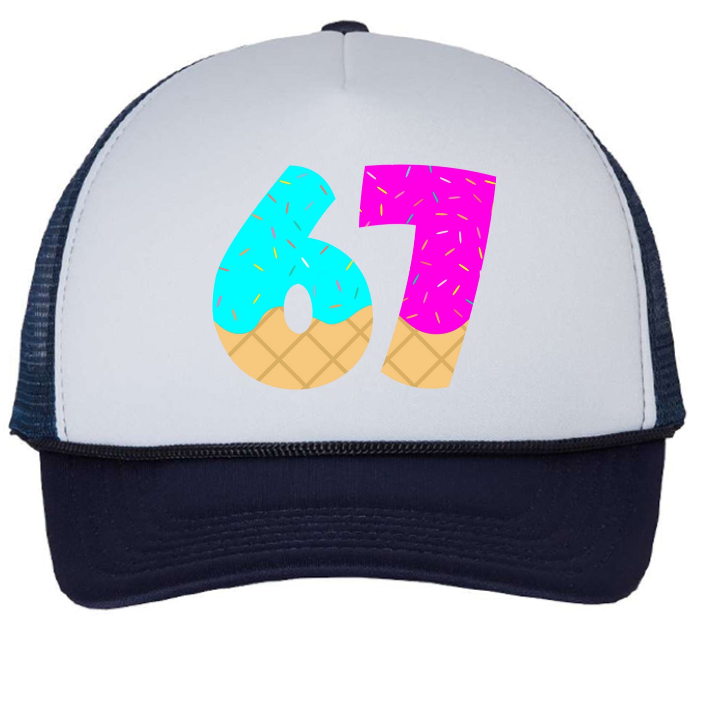 White/ Navy - FRONT