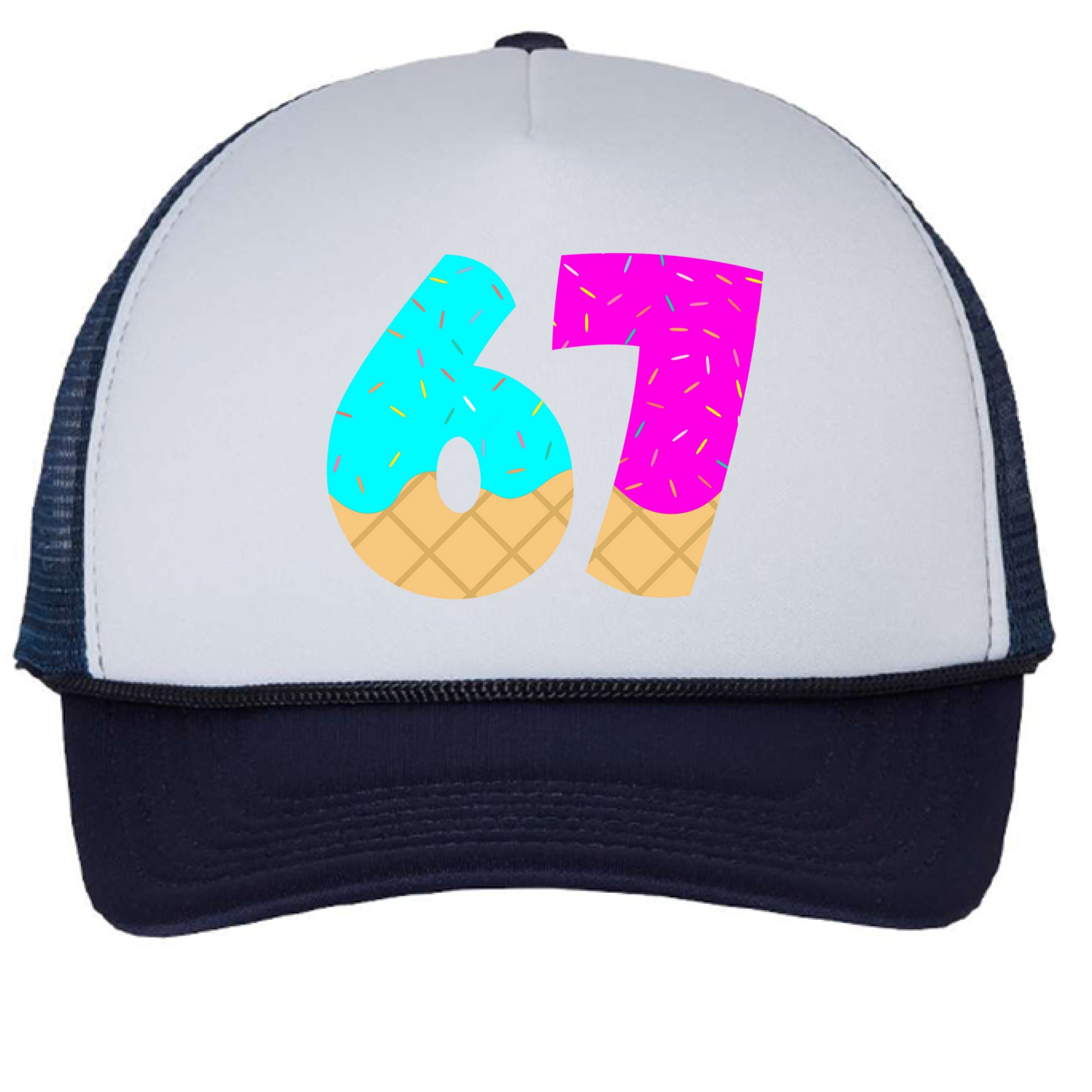 White/ Navy - FRONT