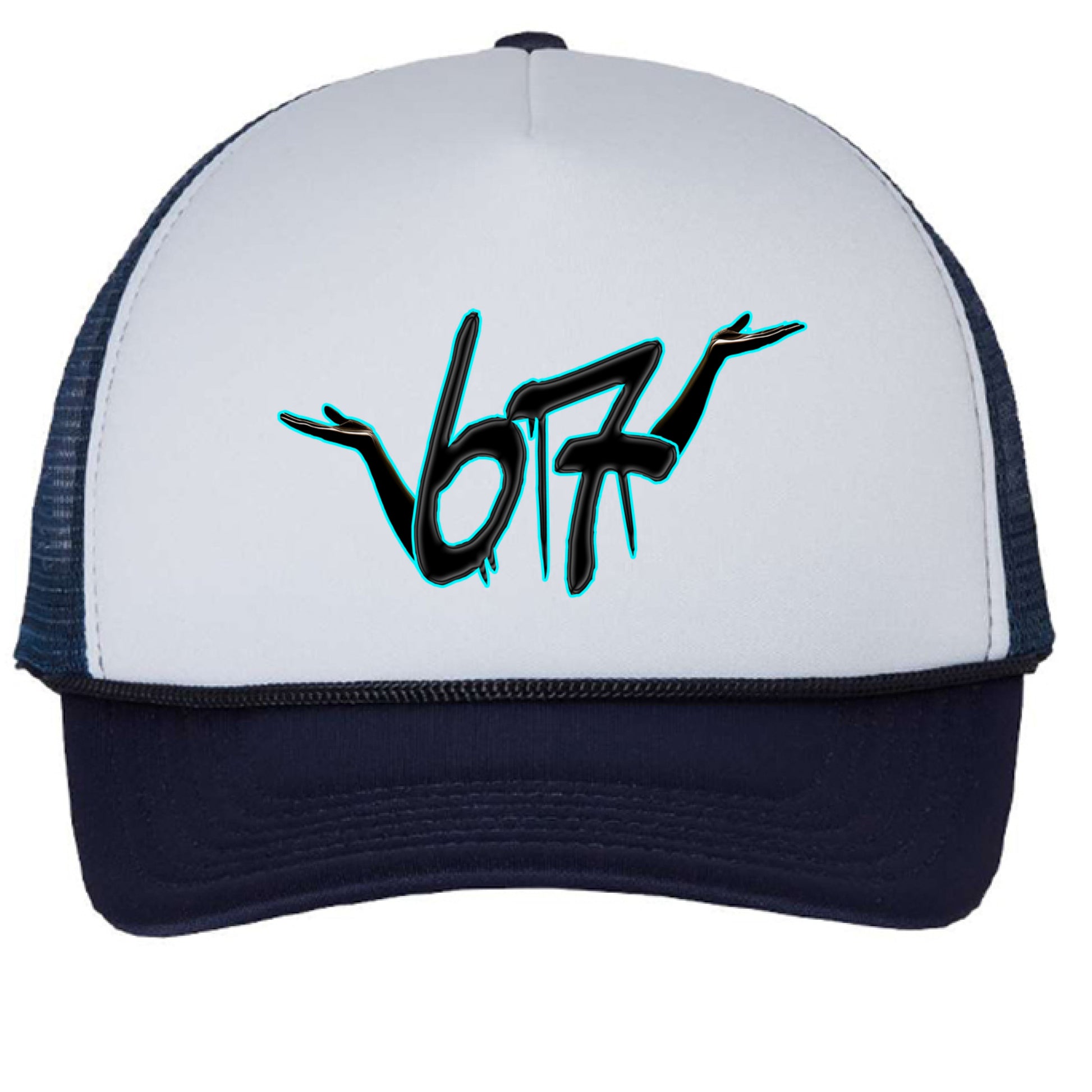 White/ Navy - FRONT